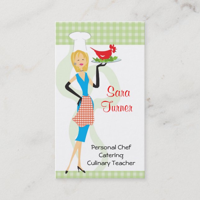NahrungsmittelKoch, der Geschäfts-Karte kocht Visitenkarte (Vorderseite)