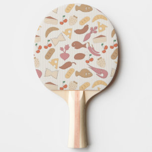 Nahrungsmittelmuster 2 tischtennis schläger