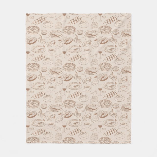 Nahrungsmittelmuster 3 fleecedecke (Vorderseite)