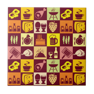 Nahrungsmittelmuster Fliese