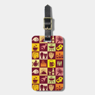 Nahrungsmittelmuster Gepäckanhänger
