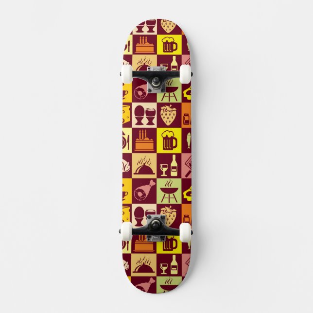Nahrungsmittelmuster Skateboard (Vorderseite)