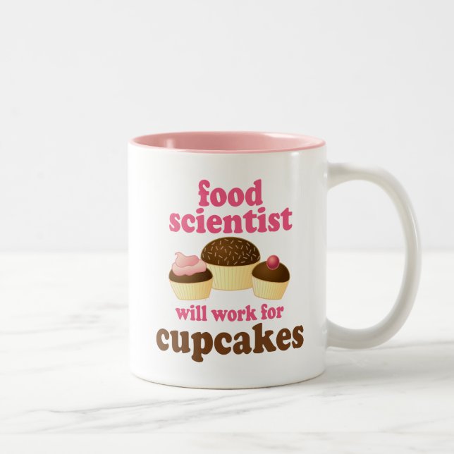Nahrungsmittelwissenschaftler-(lustiges) Geschenk Zweifarbige Tasse (Rechts)