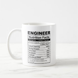 Nährwertangaben für Ingenieure Kaffeetasse