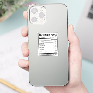 Nährwertbezogene Fakten Aufkleber