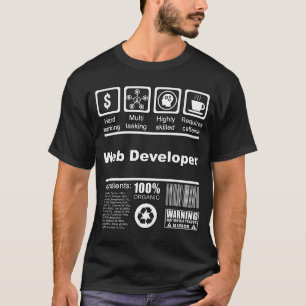 Nährwertbezogene Fakten für Webentwicklungen für W T-Shirt