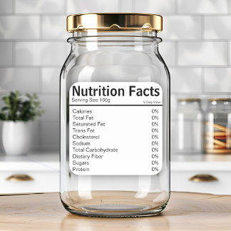 Nährwertbezogene Lebensmittelkennzeichnungen Quadratischer Aufkleber