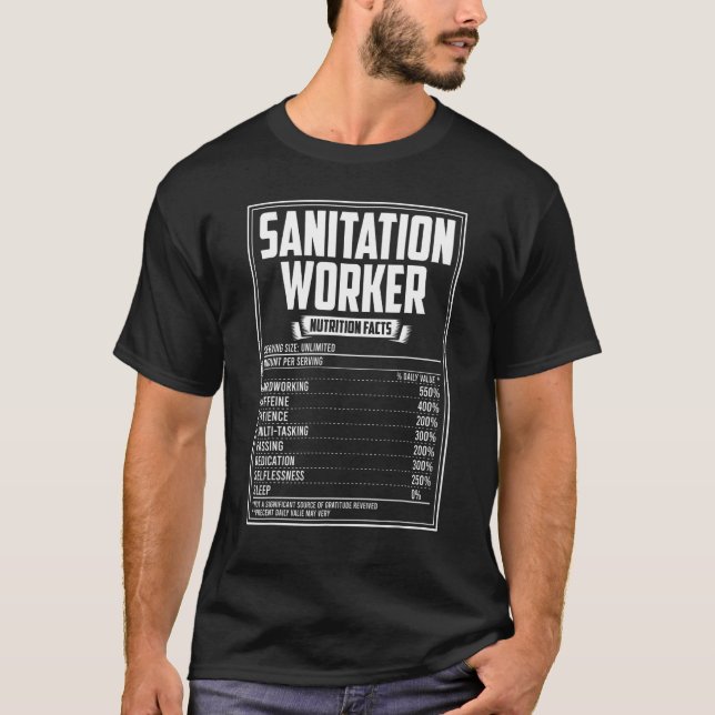 Nährwertdaten der Sanitärarbeiter T-Shirt (Vorderseite)