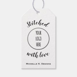 Nähshop + Logo / Handgearbeitete Geschenkartikel Geschenkanhänger