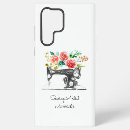 Nähstich Schwarz-weiß Samsung Galaxy Hülle