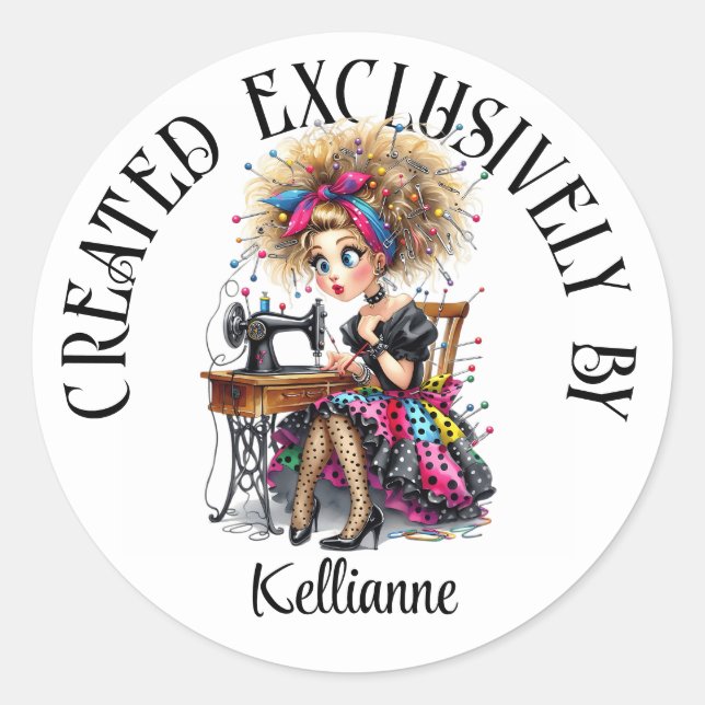 Nähsticker Runder Aufkleber (Vorderseite)