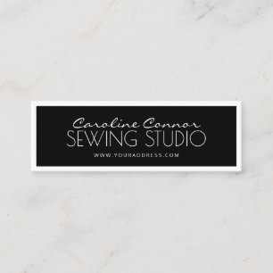 Nähstudio Schwarzweißkarte Mini Visitenkarte
