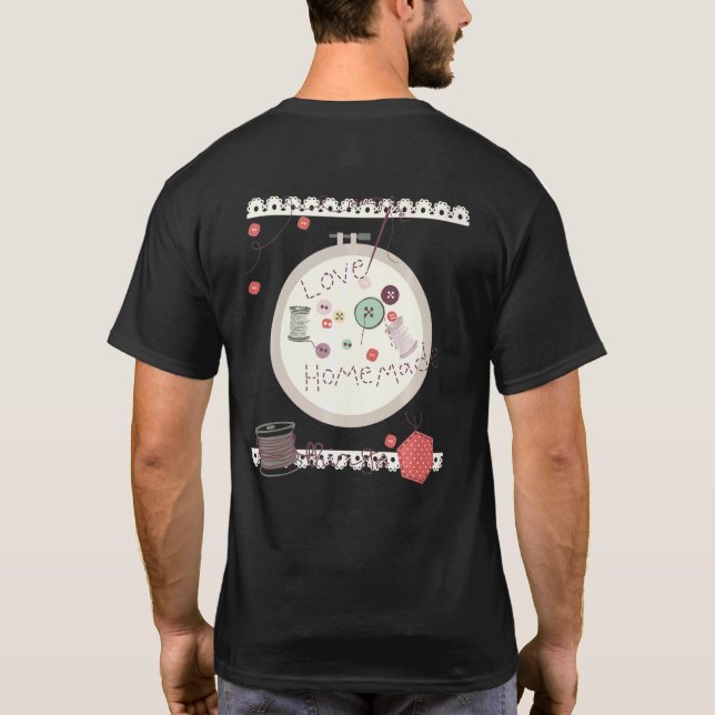 Nähtasten Seamstressgewebe Liebe Thread Creat T-Shirt (Rückseite)