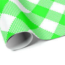 Nähte Match: Green n White Gingham Wrapping Paper