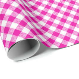 Nähte übereinstimmen: Pink und White Gingham Wrapp Geschenkpapier