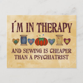 Nähtherapie Postkarte