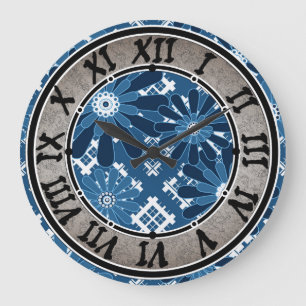 Nahtlos abstrakt, modern, kariert, kariert große wanduhr