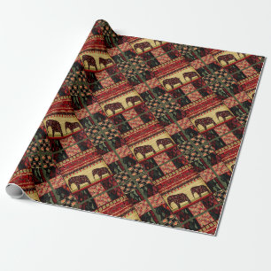 Nahtlos abstrakt vintage retro afrikanisch indisch geschenkpapier