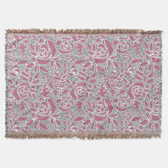 Nahtlos abstrakte Spitze romantische Retro Vintag  Decke (Vorderseite)