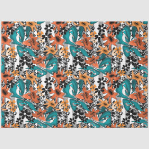 Nahtlos abstrakter heller Cartoon niedliche Blume Seidenpapier