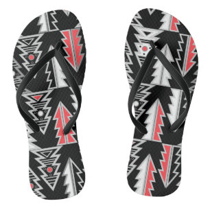 Nahtlos abstrakter Weihnachtsbaum Flip Flops