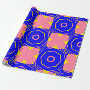 Nahtlos abstraktes geometrisches Blumenmuster abst Geschenkpapier