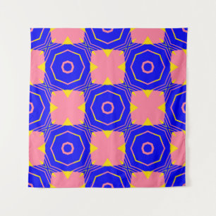 Nahtlos abstraktes geometrisches Blumenmuster abst Wandteppich