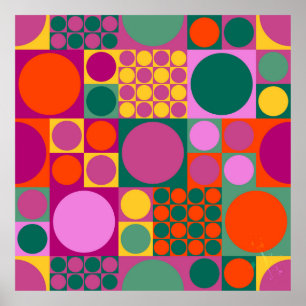 Nahtlos abstraktes geometrisches Hintergrundmuster Poster