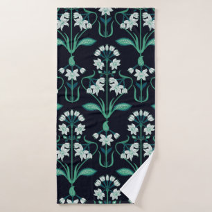 nahtlos abstraktes Jugendstil-Blumenmuster Badehandtuch