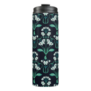 nahtlos abstraktes Jugendstil-Blumenmuster Thermosbecher