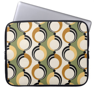 Nahtlos abstraktes Kettenmuster. Vintages Design, Laptopschutzhülle