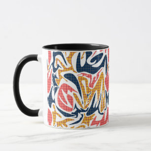 Nahtlos abstraktes Memphis-Schul-Modernes Muster W Tasse