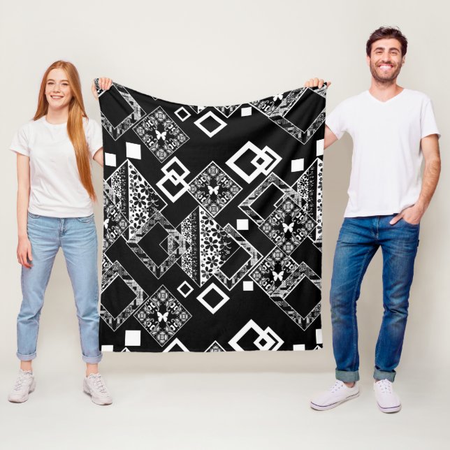 Nahtlos abstraktes modernes Dekor Fleecedecke (Beispiel)