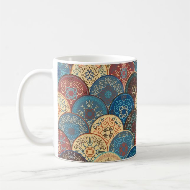 Nahtlos abstraktes Muster der trendigen bunten Abs Kaffeetasse (Links)