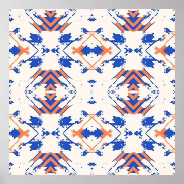 nahtlos farbiges Hipster-Muster mit geometrischer  Poster (Vorne)