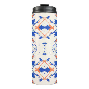 nahtlos farbiges Hipster-Muster mit geometrischer Thermosbecher