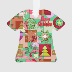 Nahtlos frohe Weihnachtsgeometrie Ornament