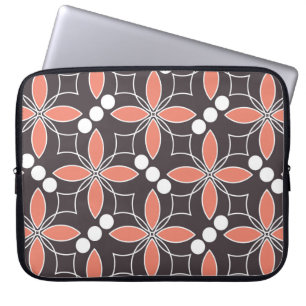 Nahtlos geometrisches Muster mit Blume. kunst. Laptopschutzhülle