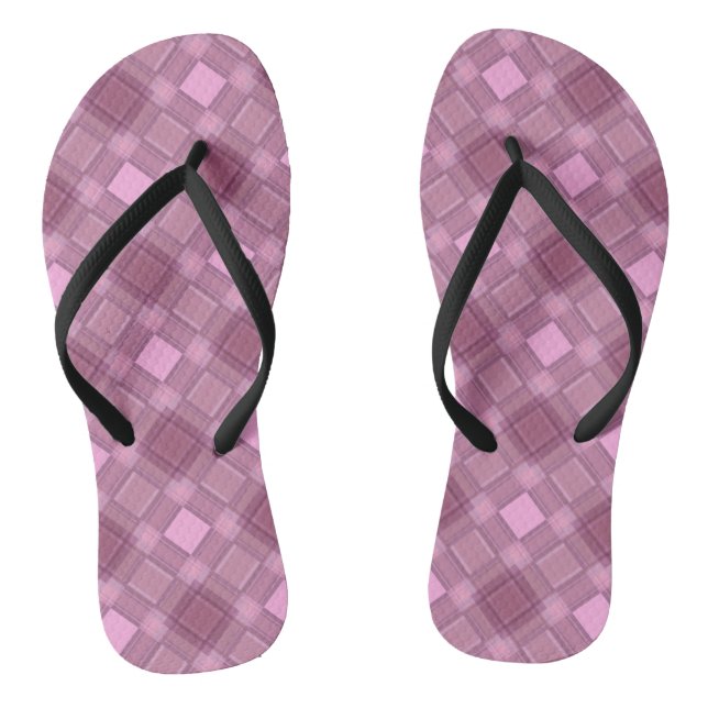 Nahtlos karierte karierte abstrakte Quadrate geome Flip Flops (Fußbett)