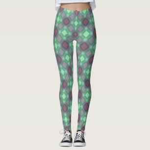 Nahtlos karierte karierte abstrakte Quadrate geome Leggings