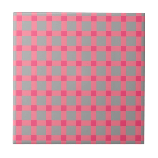 Nahtlos karierte karierte Tartan-Schottisch-Rosa g Fliese (Vorderseite)