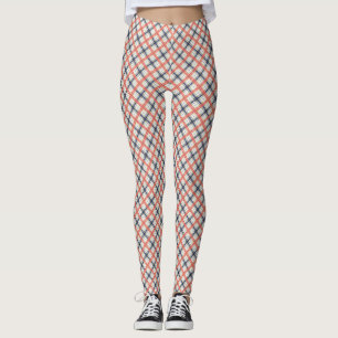 Nahtlos kariertes kariertes, gesäumtes abstraktes leggings
