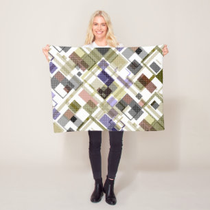 Nahtlos kariertes kariertes Tartan-Muster, grün br Fleecedecke