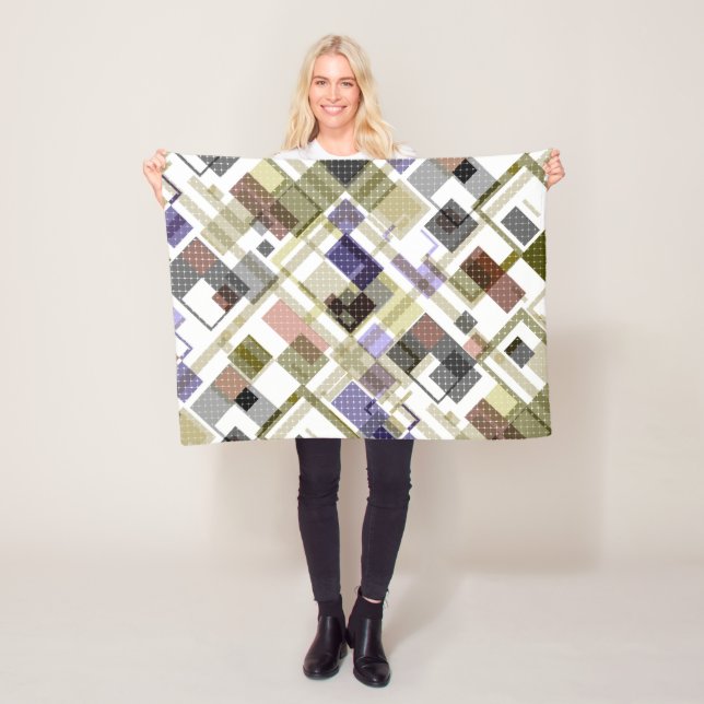 Nahtlos kariertes kariertes Tartan-Muster, grün br Fleecedecke (Beispiel)