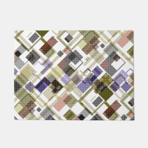 Nahtlos kariertes kariertes Tartan-Muster, grün br Fußmatte