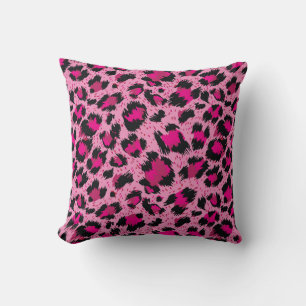 Nahtlos luxuriöses rosa Leopardenmuster. Kissen