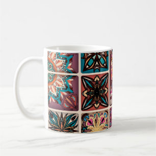 Nahtlos mit dekorativen Mandalasen. Vintag Kaffeetasse