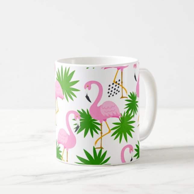 nahtlos mit niedlich-Flamingos Kaffeetasse (VorderseiteRechts)