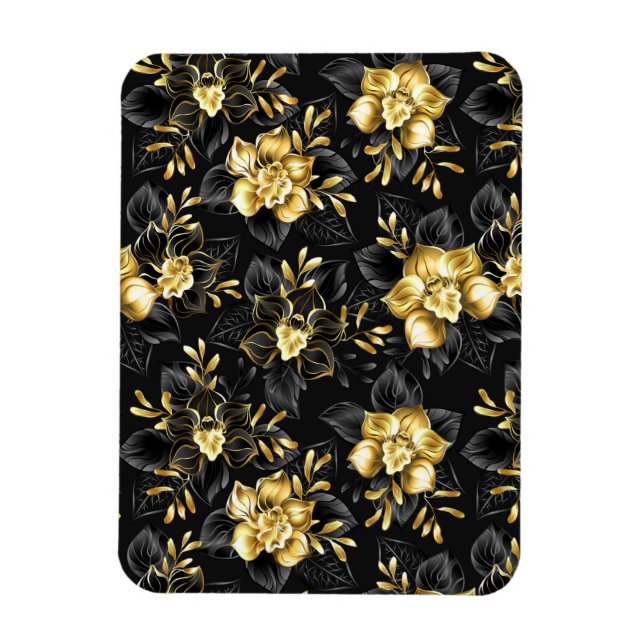 Nahtlos mit Schmuckorchideen Magnet (Vertikal)