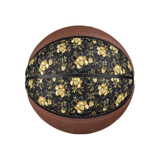 Nahtlos mit Schmuckorchideen Mini Basketball (Vorderseite)
